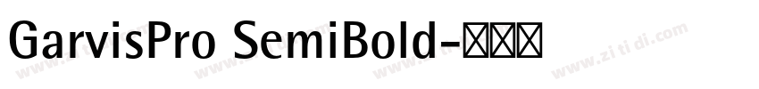GarvisPro SemiBold字体转换